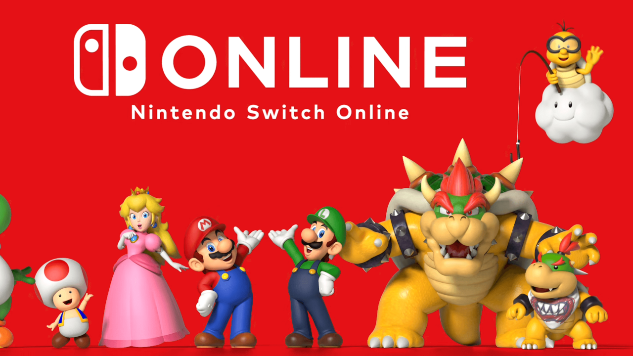 Poster for Nintendo Switch Online showing characters from Super Mario